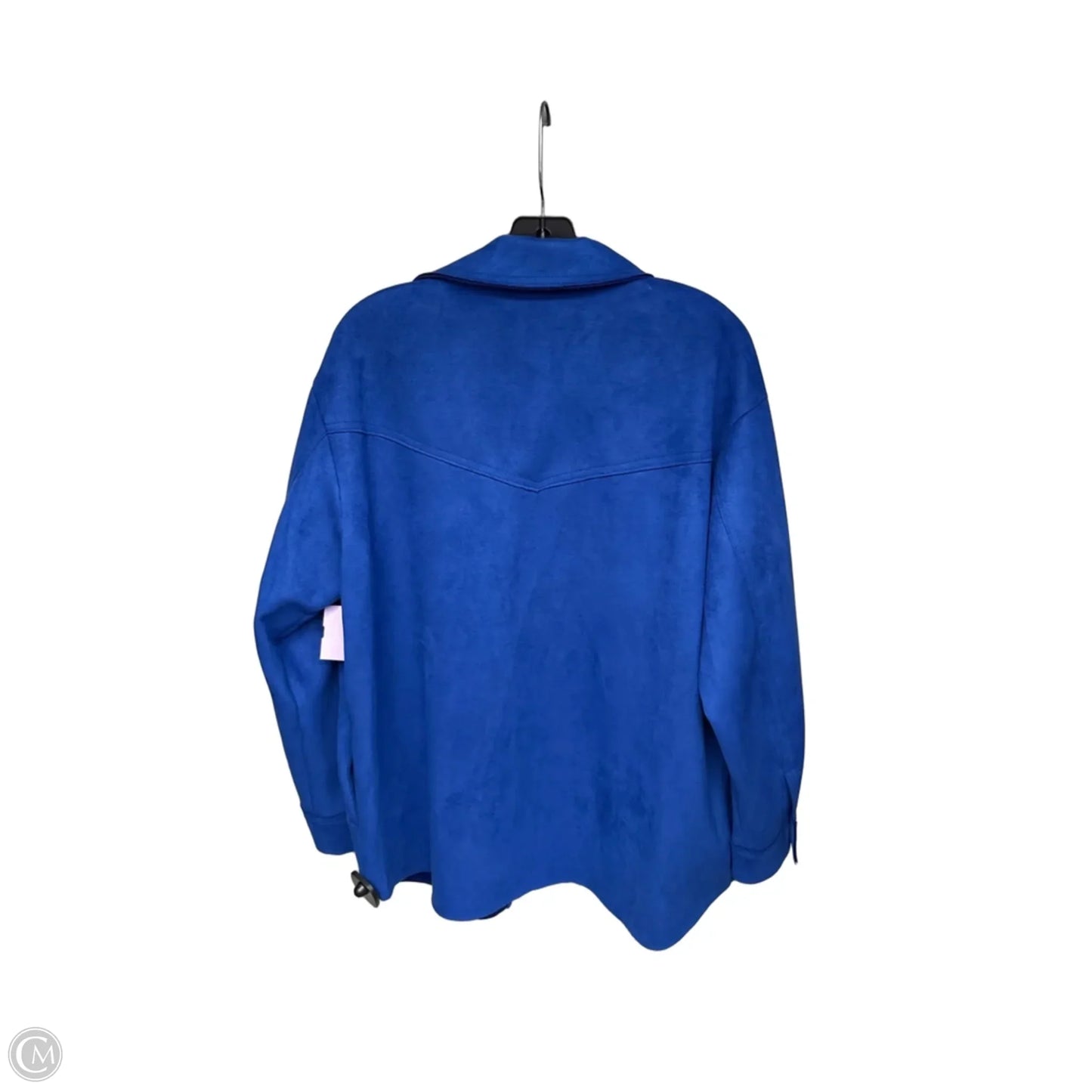 Jacket Shirt By Zara In Blue, Size: M