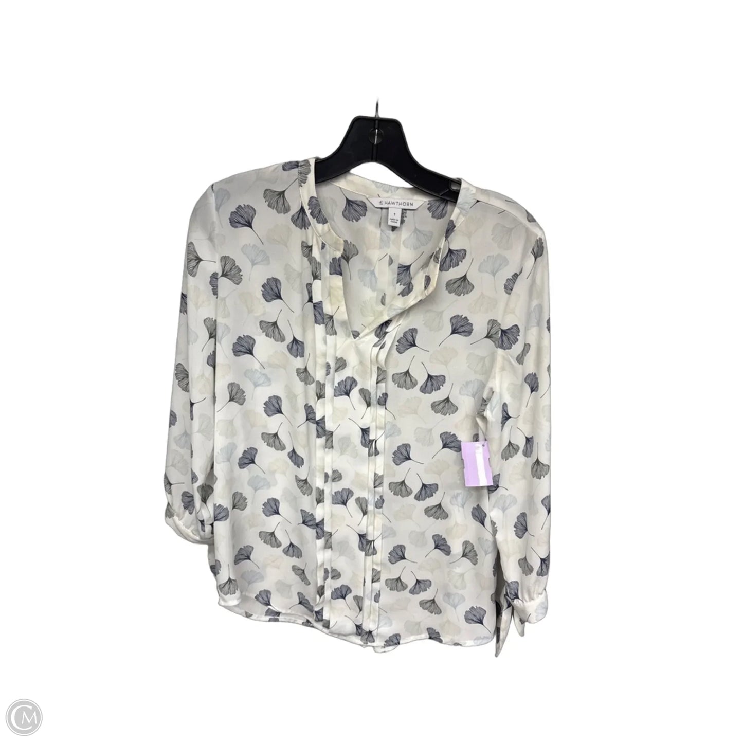 Top Long Sleeve By 41 Hawthorn In Floral Print, Size: S