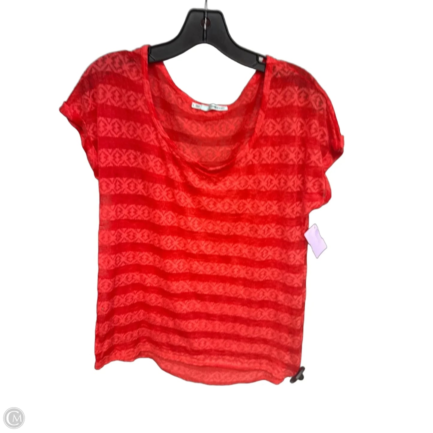 Top Short Sleeve By Maurices In Red, Size: L