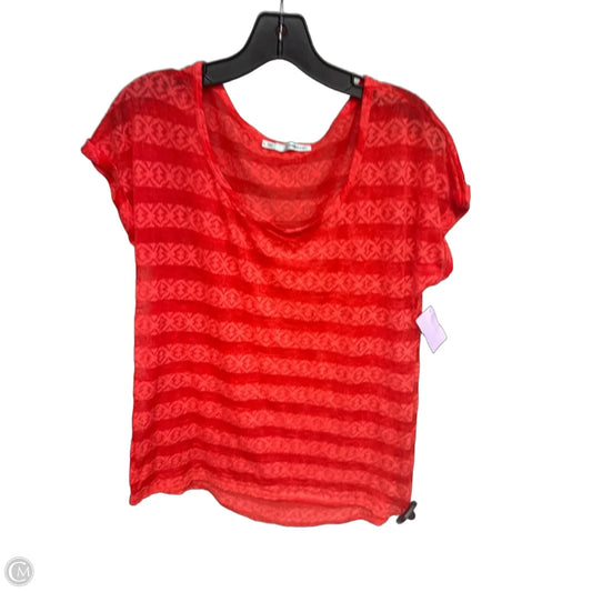 Top Short Sleeve By Maurices In Red, Size: L