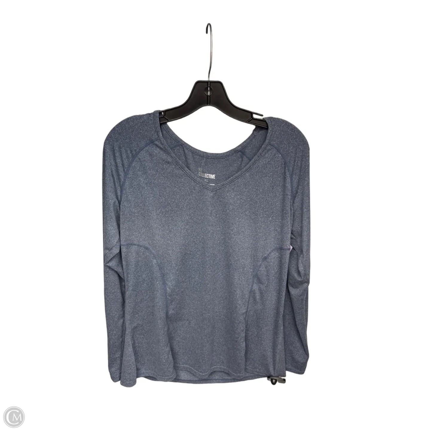Athletic Top Long Sleeve Collar By Clothes Mentor In Blue, Size: Xl
