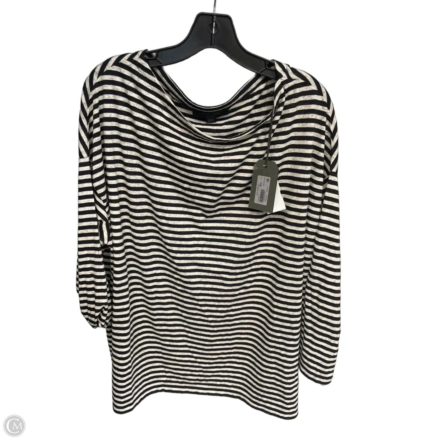 Top Long Sleeve Designer By All Saints In Striped Pattern, Size: M
