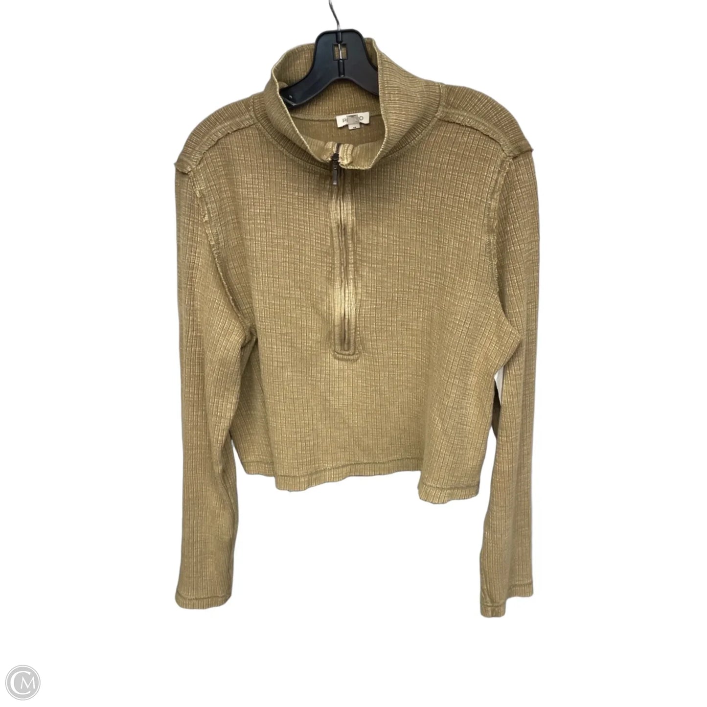 Top Long Sleeve By Pilcro In Tan, Size: L