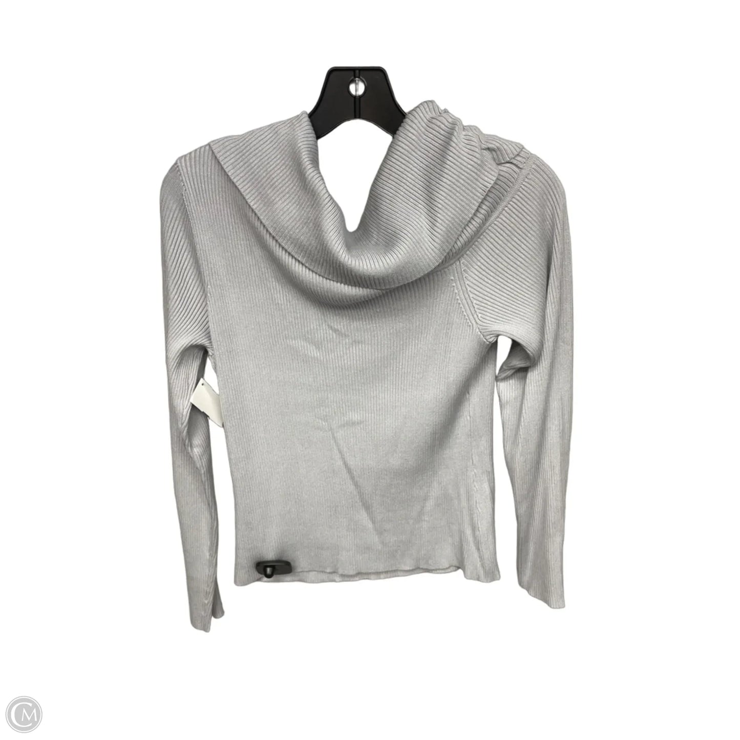 Top Long Sleeve By Abercrombie And Fitch In Grey, Size: L