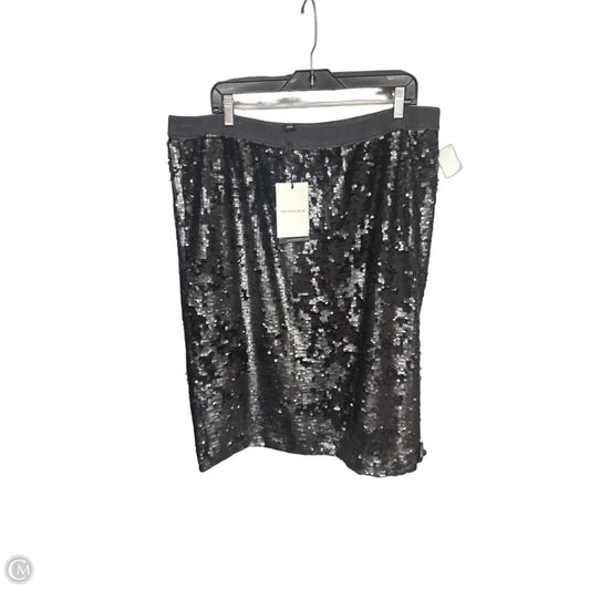 Skirt Midi By Who What Wear In Black, Size: Xxl