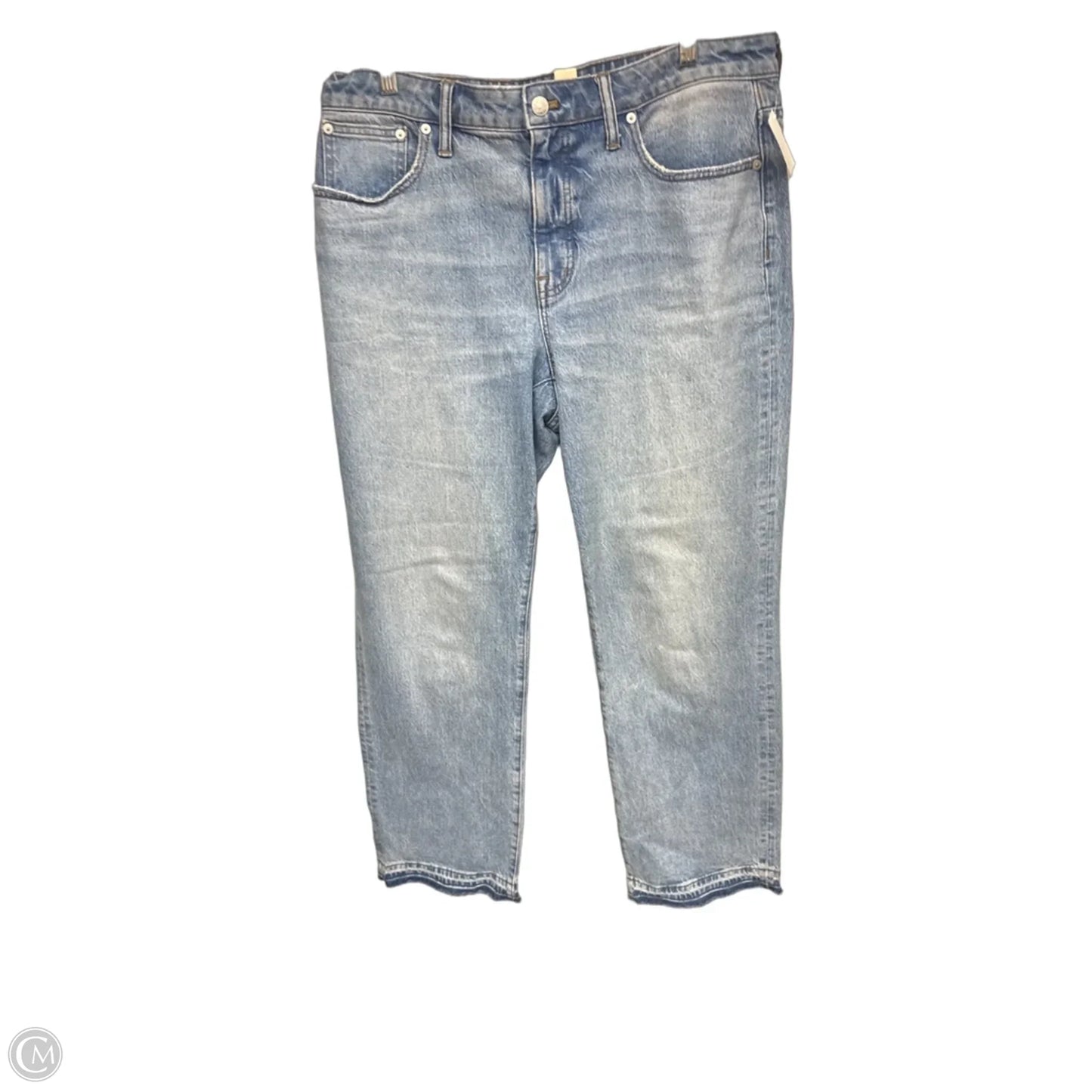 Jeans Straight By Madewell In Blue Denim, Size: 12
