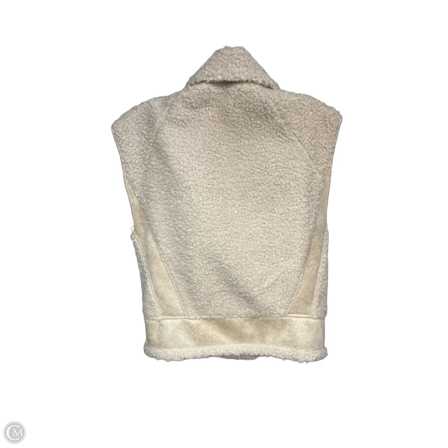 Vest Faux Fur & Sherpa By Clothes Mentor In Beige, Size: Xs