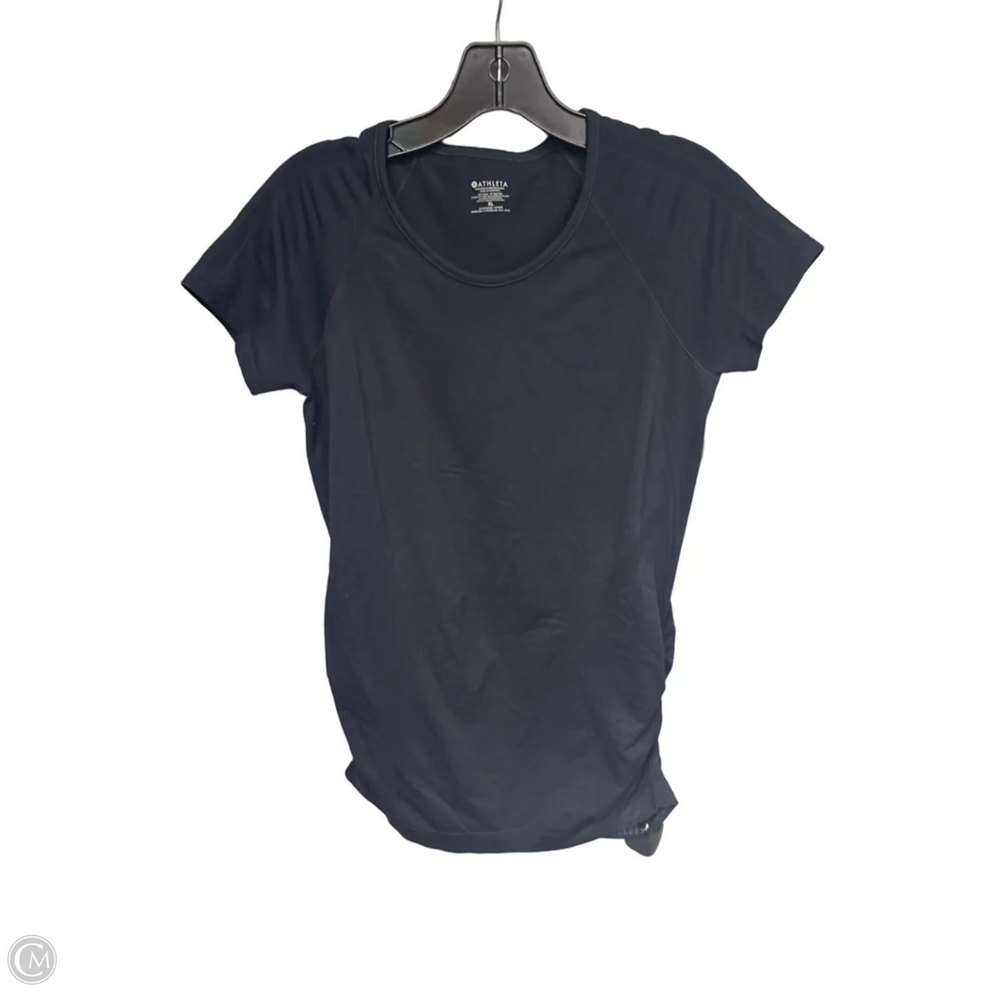 Athletic Top Short Sleeve By Athleta In Black, Size: Xl