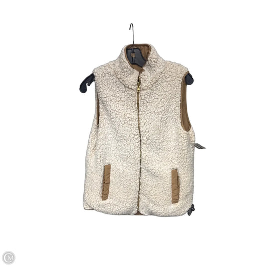 Vest Puffer & Quilted By Love Tree In Brown & Cream, Size: S