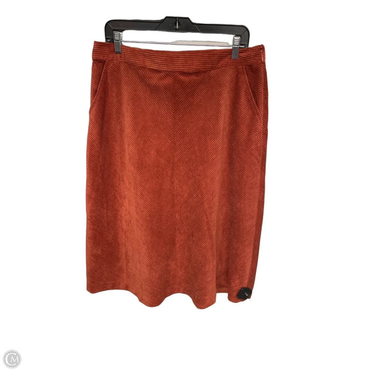 Skirt Midi By Prologue In Orange, Size: 14
