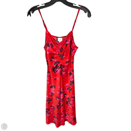 Dress Casual Midi By A New Day In Red, Size: Xs