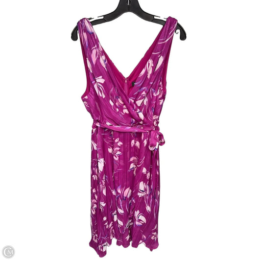 Dress Party Long By Dkny In Purple, Size: 14