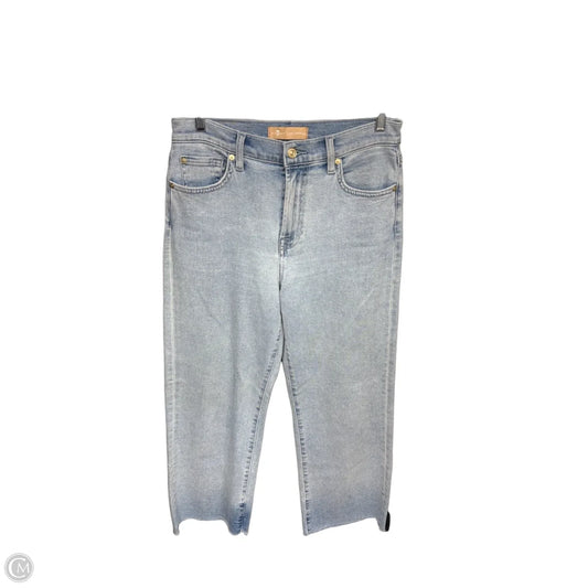Jeans Wide Leg By Seven 7 In Blue Denim, Size: 8
