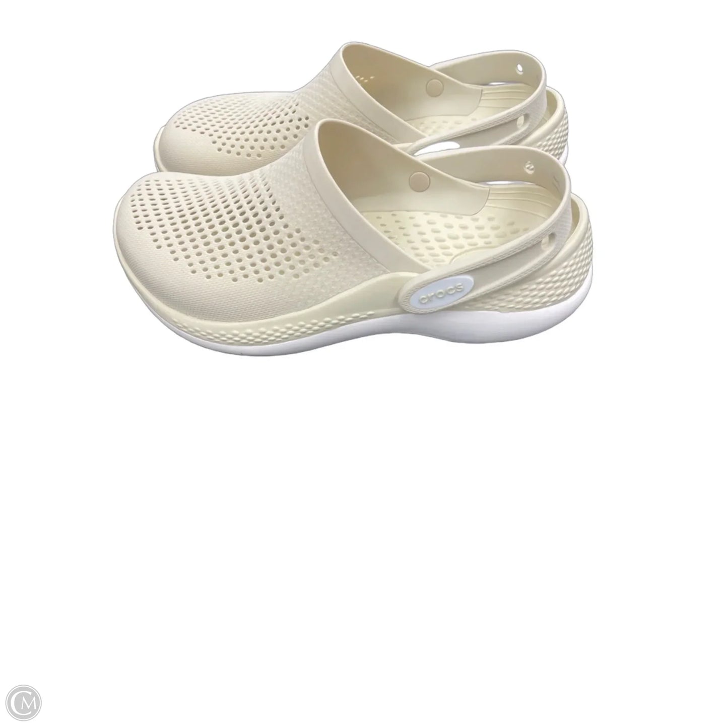 Shoes Flats By Crocs In Cream, Size: 8