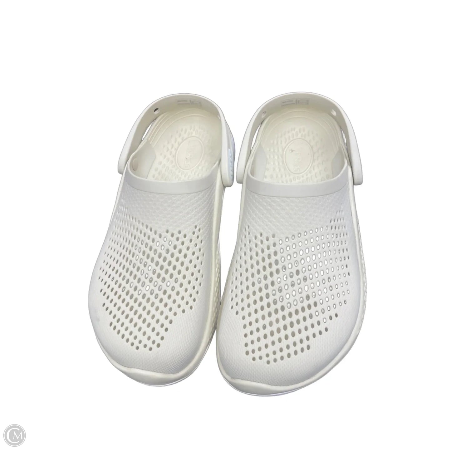 Shoes Flats By Crocs In Cream, Size: 8