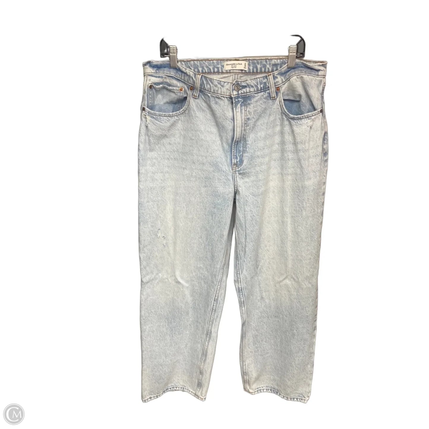 Jeans Straight By Abercrombie And Fitch In Blue Denim, Size: 16