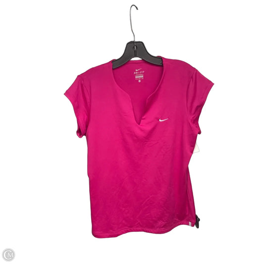 Athletic Top Short Sleeve By Nike Apparel In Pink, Size: Xl
