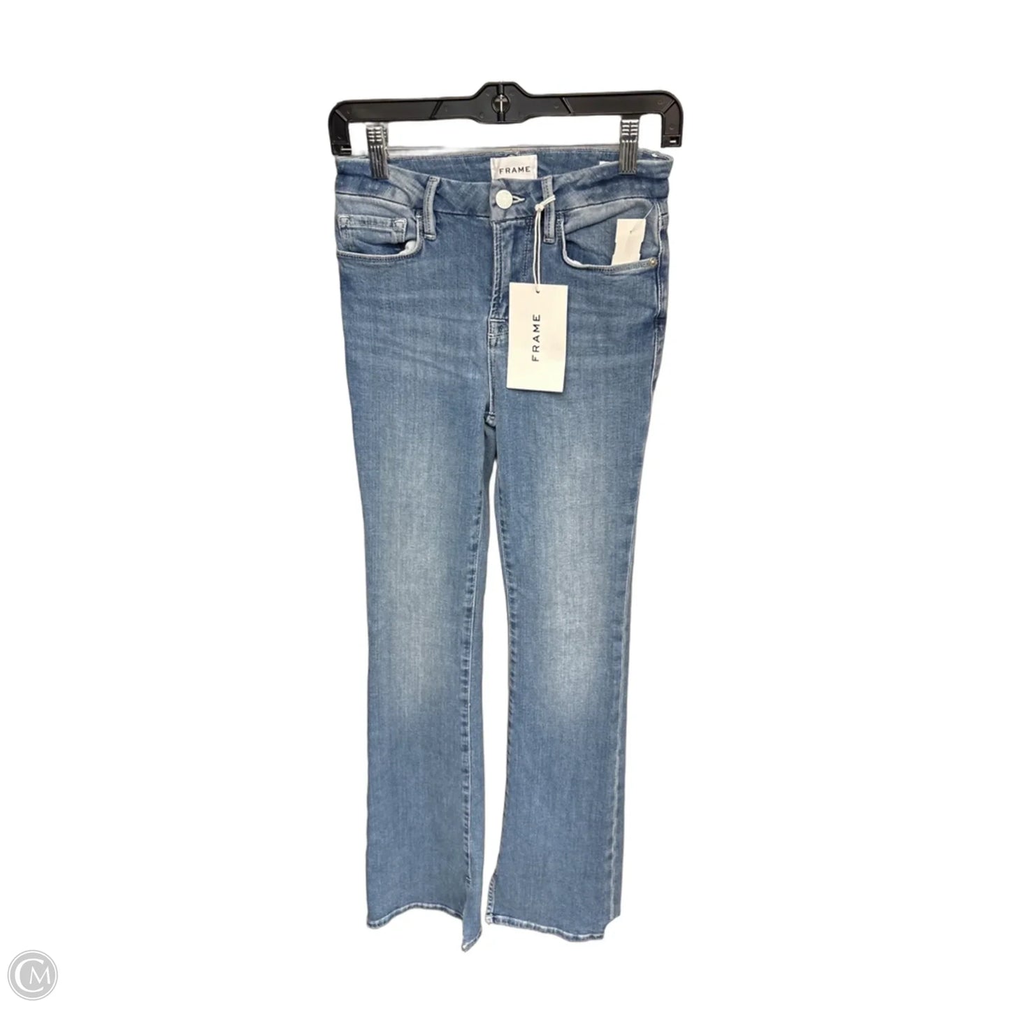 Jeans Boot Cut By Frame In Blue Denim, Size: 26