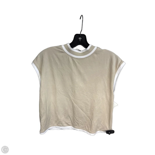 Athletic Top Short Sleeve By Calia In Cream, Size: M