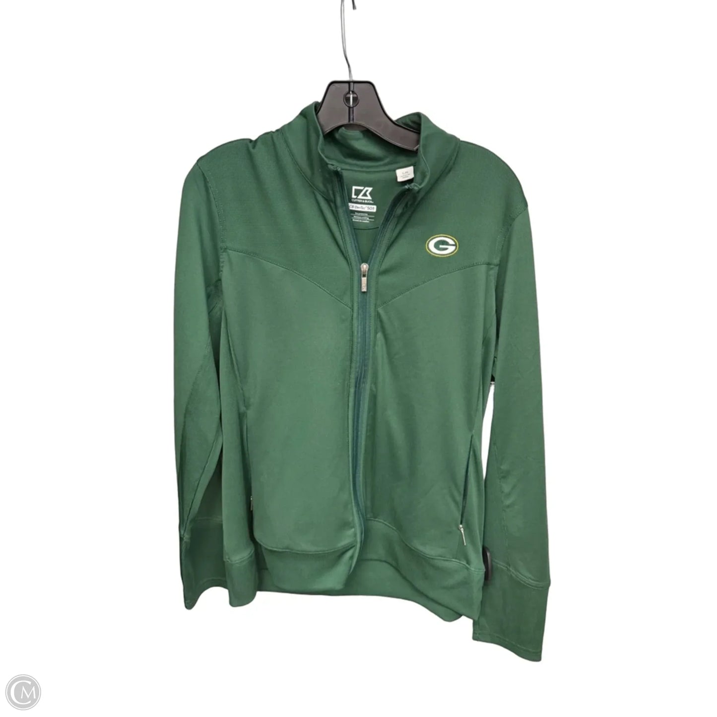 Athletic Jacket By Cutter And Buck In Green, Size: L