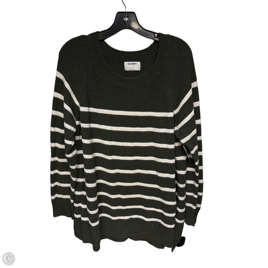 Sweater By Old Navy In Green & White, Size: Xl