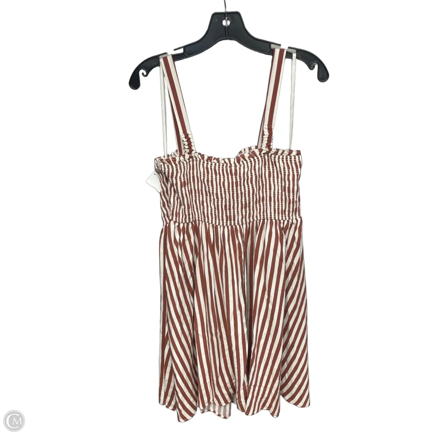 Dress Casual Midi By Torrid In Brown & White, Size: 1x