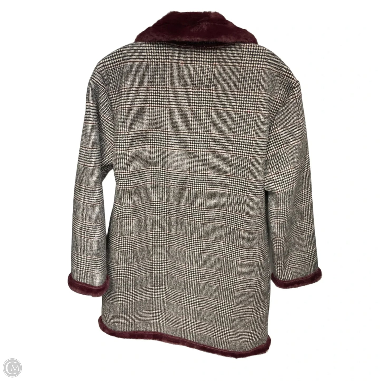 Coat Faux Fur & Sherpa By Blanknyc In Plaid Pattern, Size: S