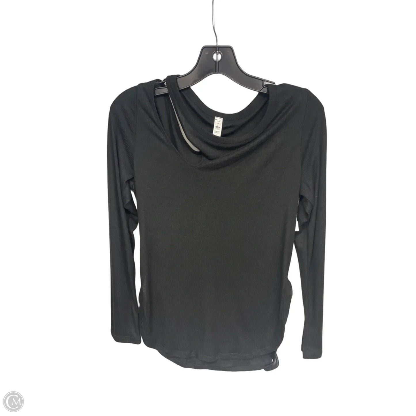 Athletic Top Long Sleeve Crewneck By Alo In Black, Size: S