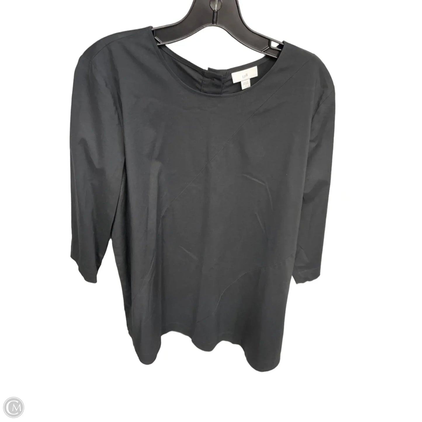 Top 3/4 Sleeve By J. Jill In Black, Size: L