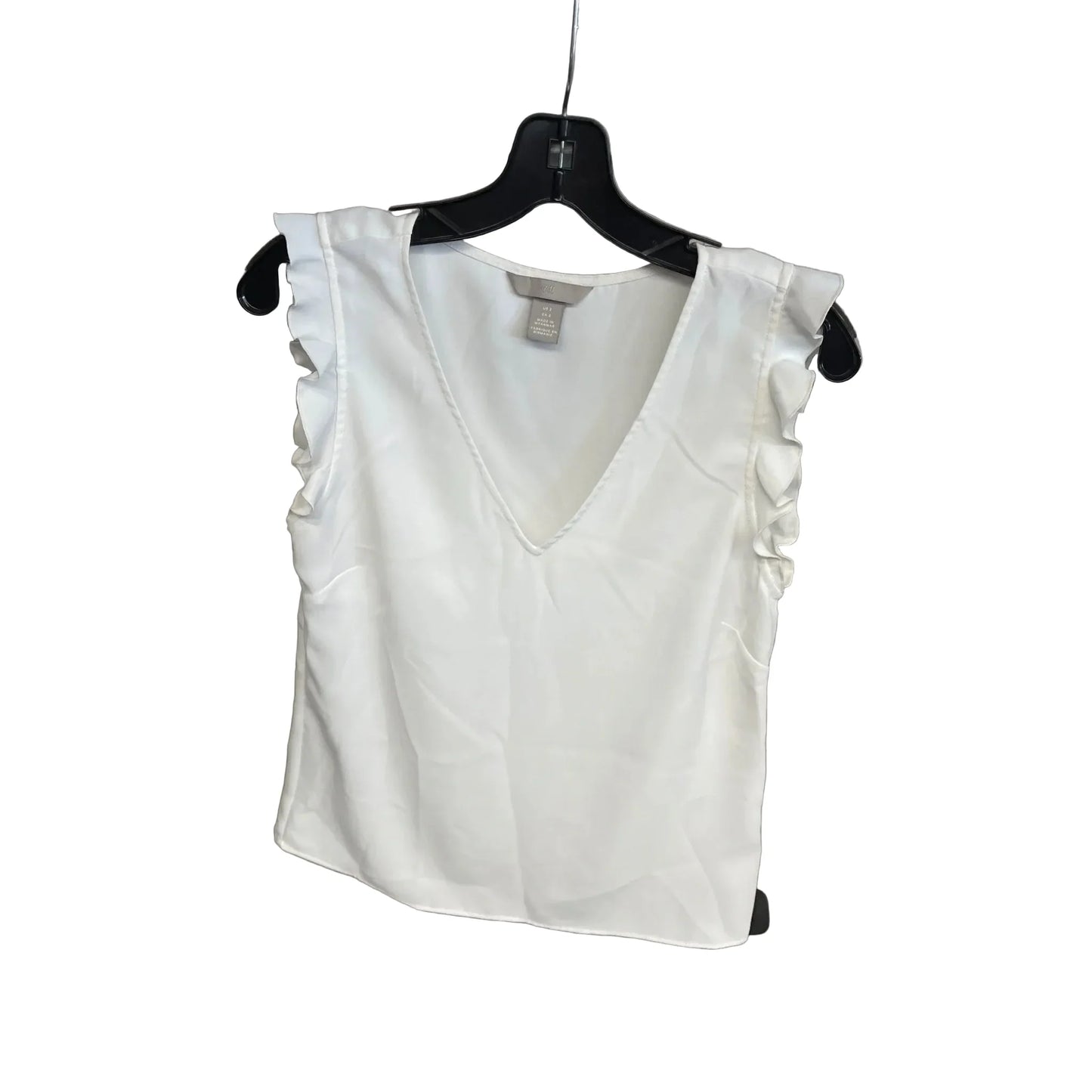 Top Sleeveless By H&m In White, Size: 2