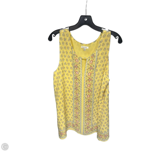 Top Sleeveless By Max Studio In Yellow, Size: Xl