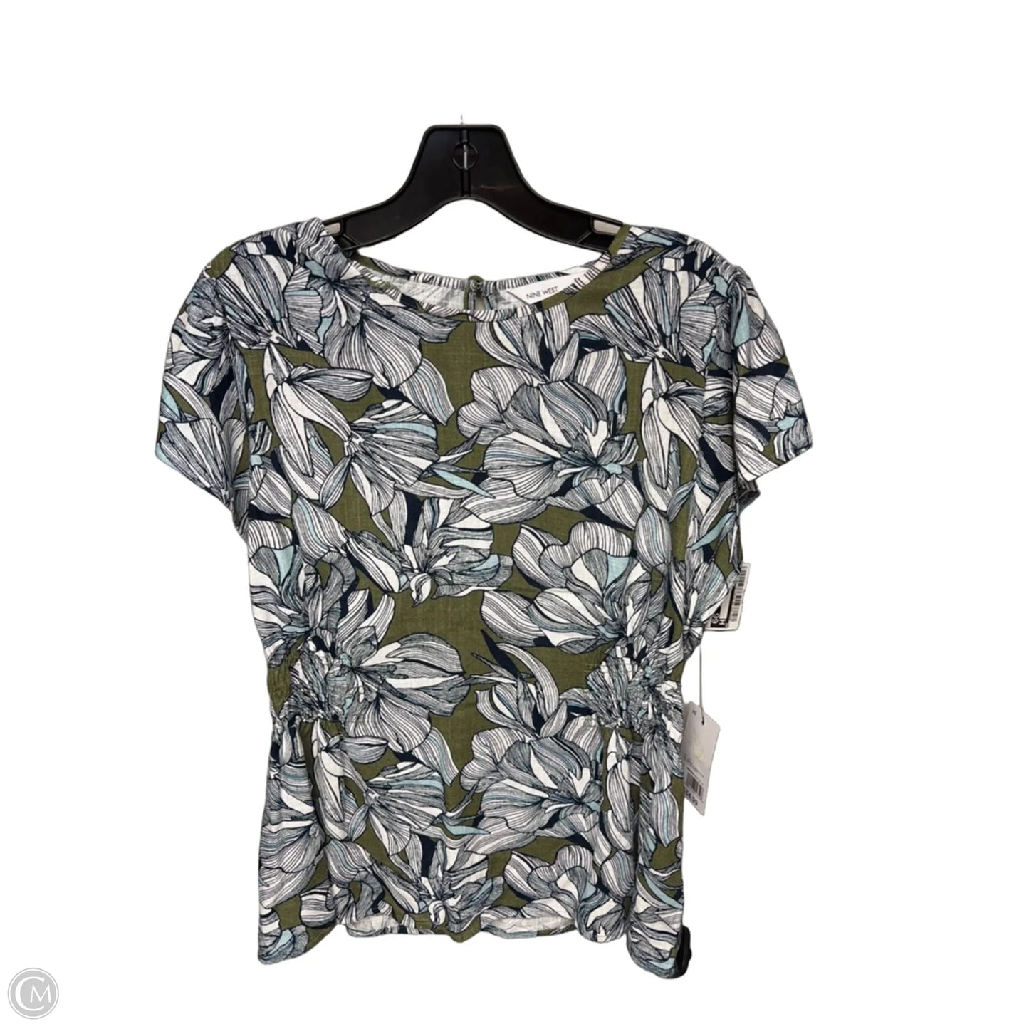 Top Short Sleeve By Nine West In Blue & Green, Size: Xs