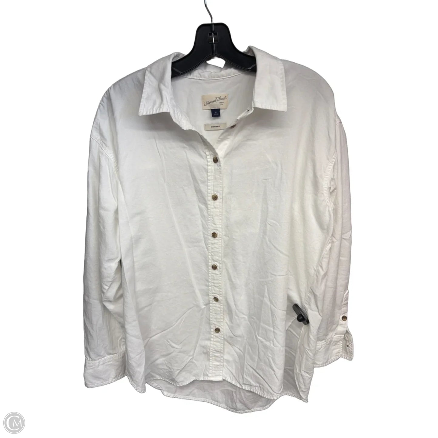 Top Long Sleeve By Universal Thread In White, Size: M