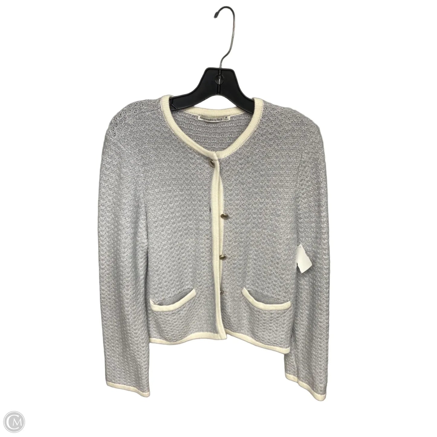 Cardigan By Abercrombie And Fitch In Grey, Size: M