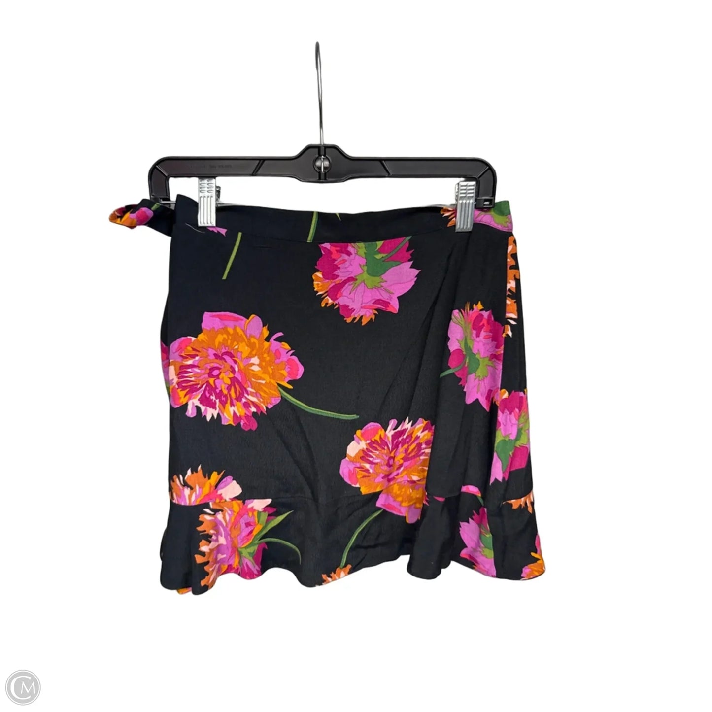 Skirt Midi By Zara In Black & Purple, Size: M