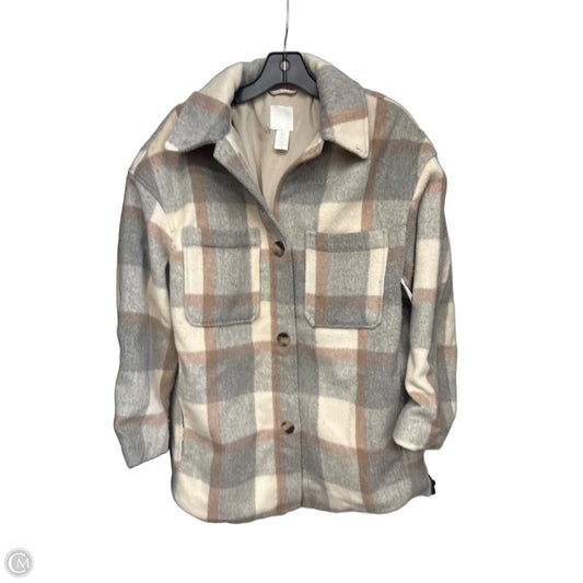Jacket Other By H&m In Cream & Grey, Size: S
