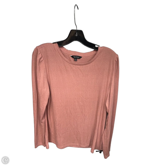 Top Long Sleeve By Well Worn In Pink, Size: L