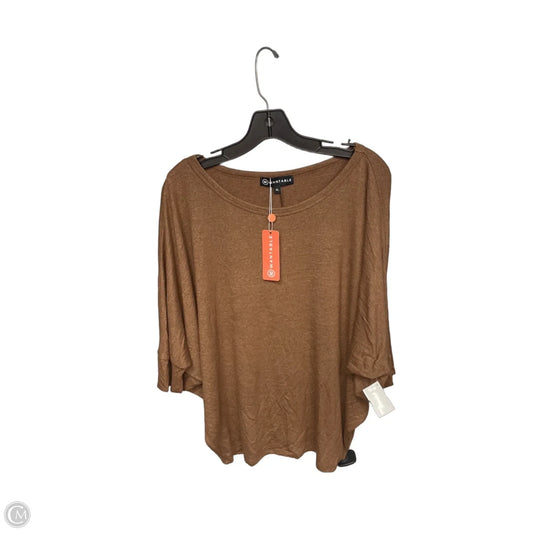Top 3/4 Sleeve By Clothes Mentor In Brown, Size: Xl