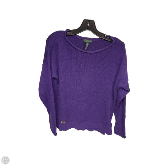 Sweater By Lauren By Ralph Lauren In Purple, Size: S