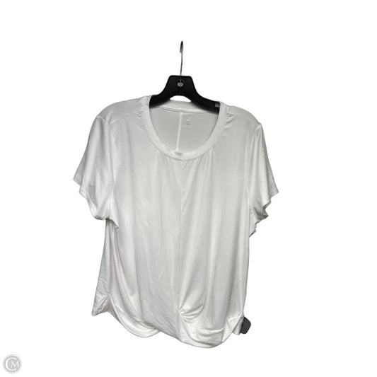 Athletic Top Short Sleeve By Ideology In White, Size: Xl