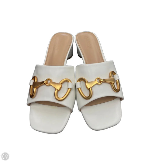 Shoes Heels Block By Coutgo In White, Size: 7.5
