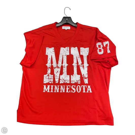 Athletic Top Short Sleeve By State Of Mine In Orange, Size: L