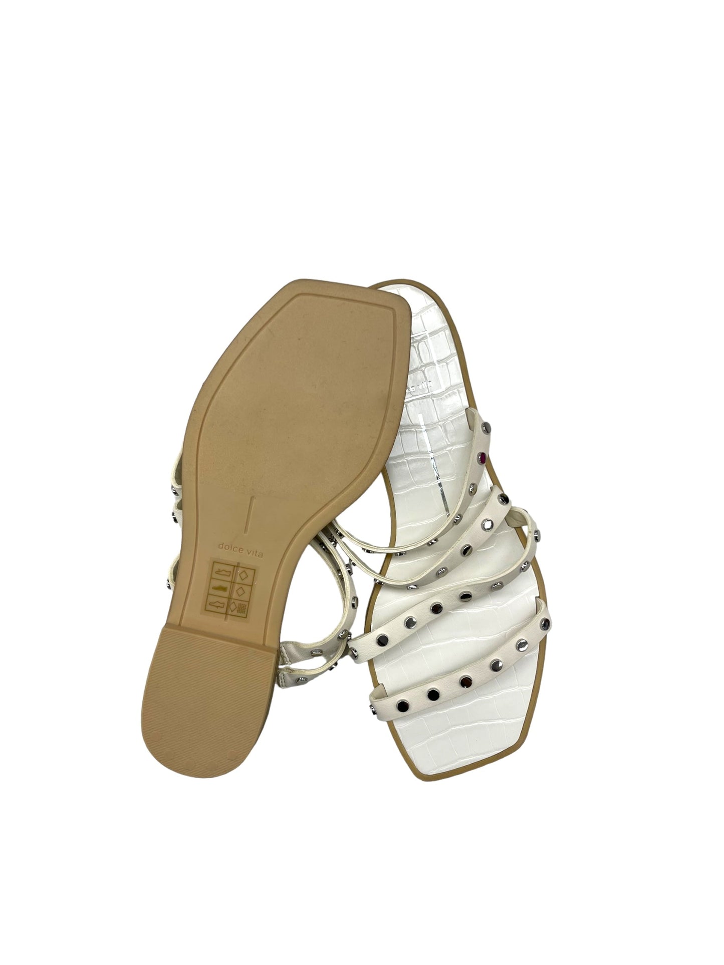 White Sandals Flip Flops Dolce Vita, Size 7