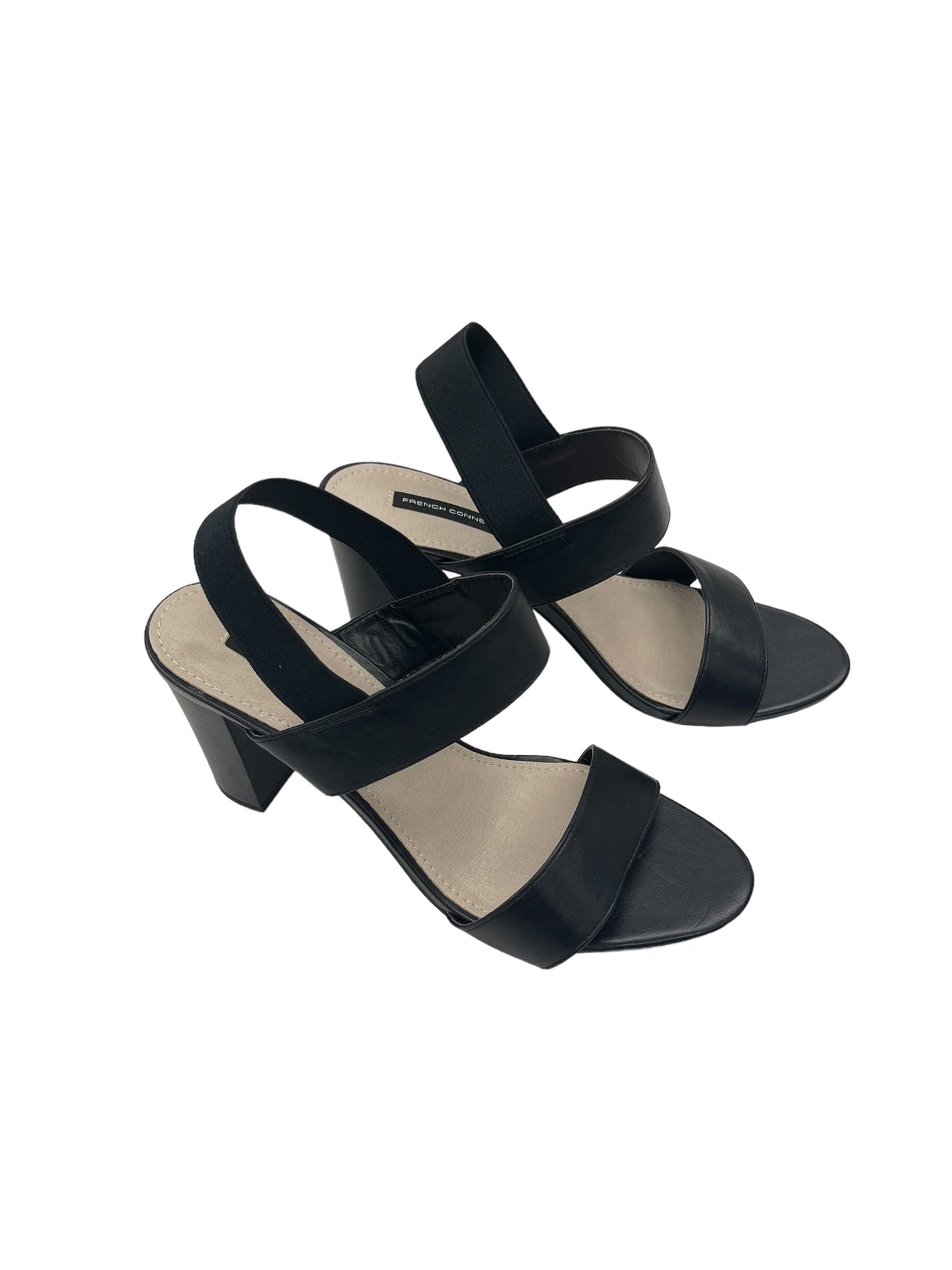 Black Sandals Heels Block French Connection, Size 8.5