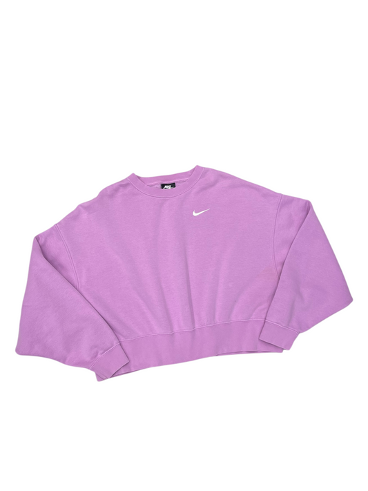 Athletic Top Long Sleeve Crewneck By Nike Apparel In Pink, Size: S