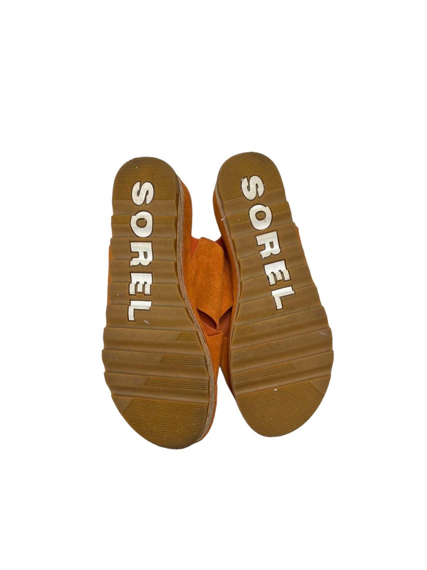 Yellow Sandals Heels Platform Sorel, Size 9