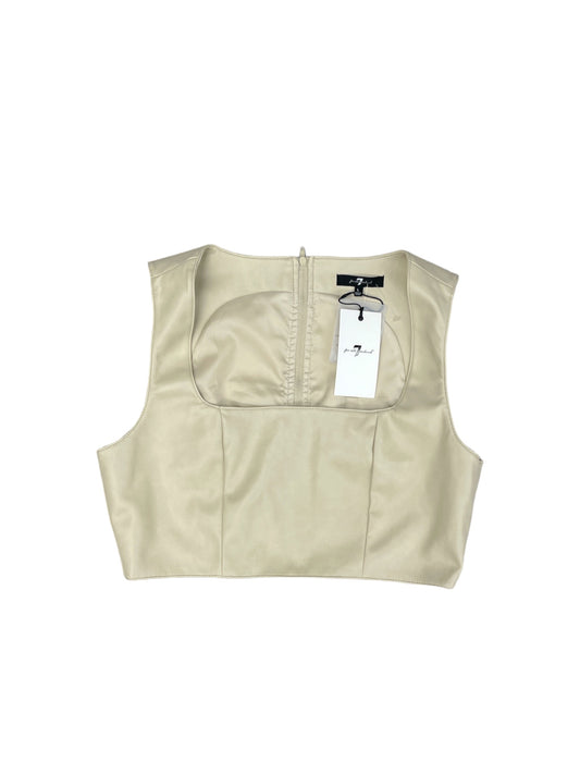 Cream Top Sleeveless 7 For All Mankind, Size L