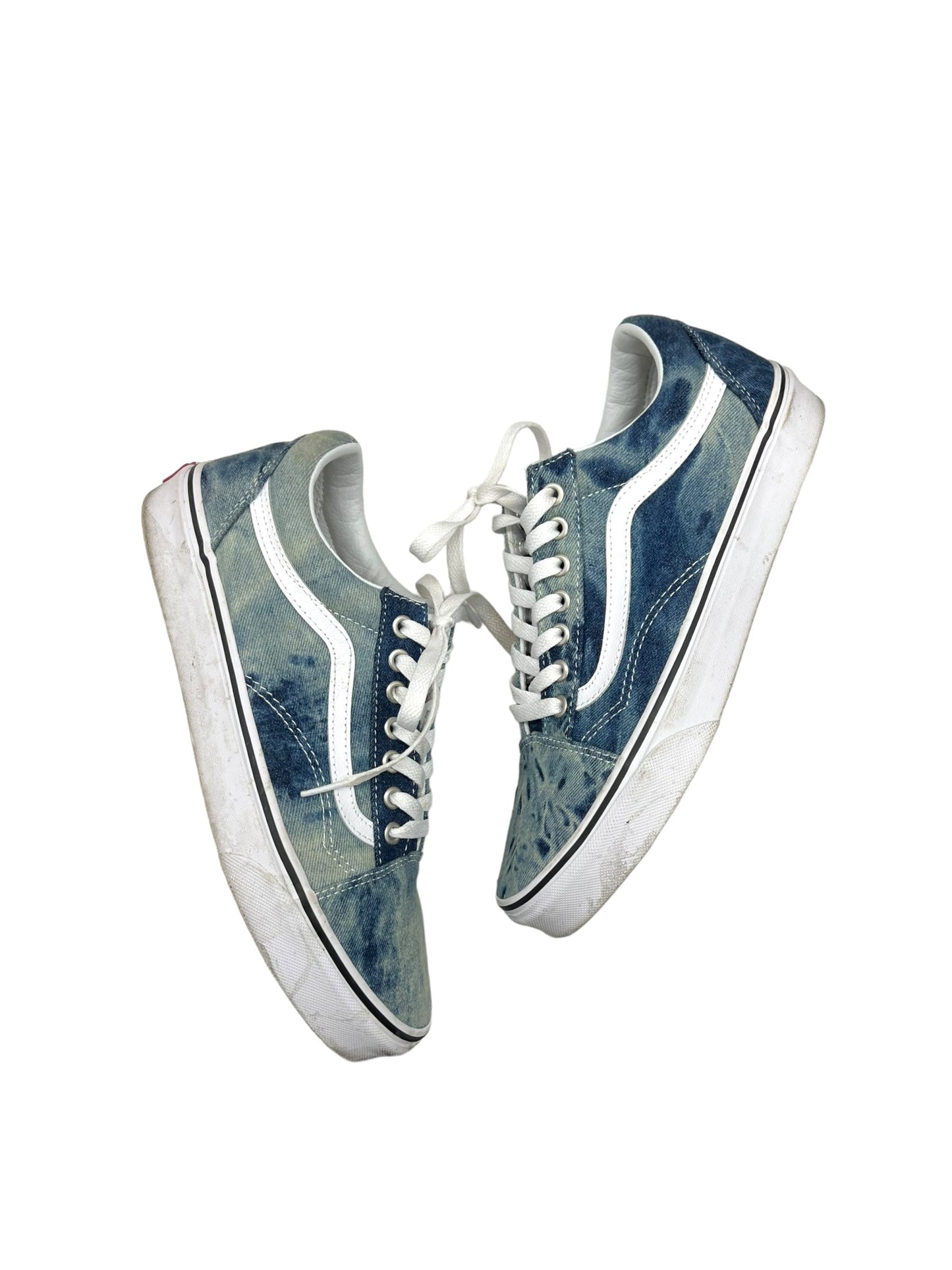 Blue & White Shoes Sneakers Vans, Size 9.5