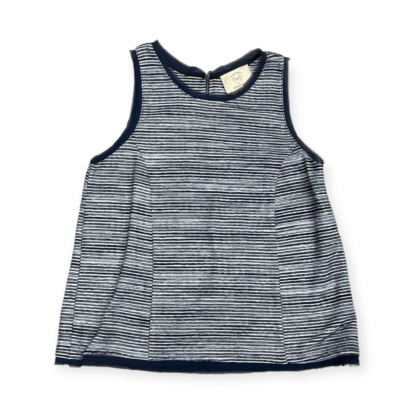 Top Sleeveless By Anthropologie In Blue & White, Size: M