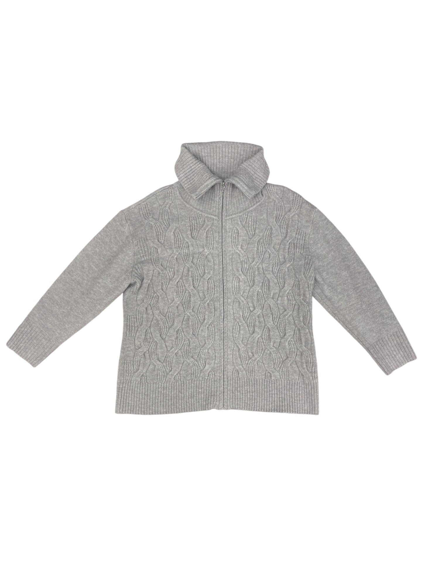 Cardigan By Cj Banks In Grey, Size: 1x